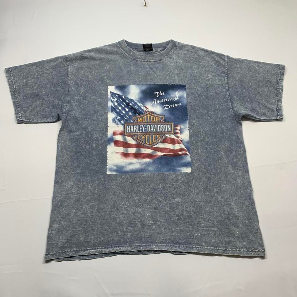 Vintage 2000s Harley Davidson The American Dream T-shirt Size XL - Picture 2 of 8